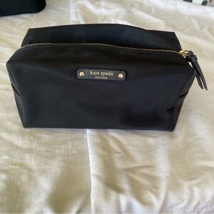 Kate Spade Black Vinyl Cosmetic Case